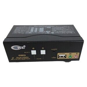 CKL HDMI KVM Switch  4K - 30Hz 2 Port Dual Monitor Extended Display CKL-922HUA
